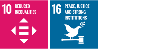 10 Reduced inequalities; 16 Peace, justice and strong institutions