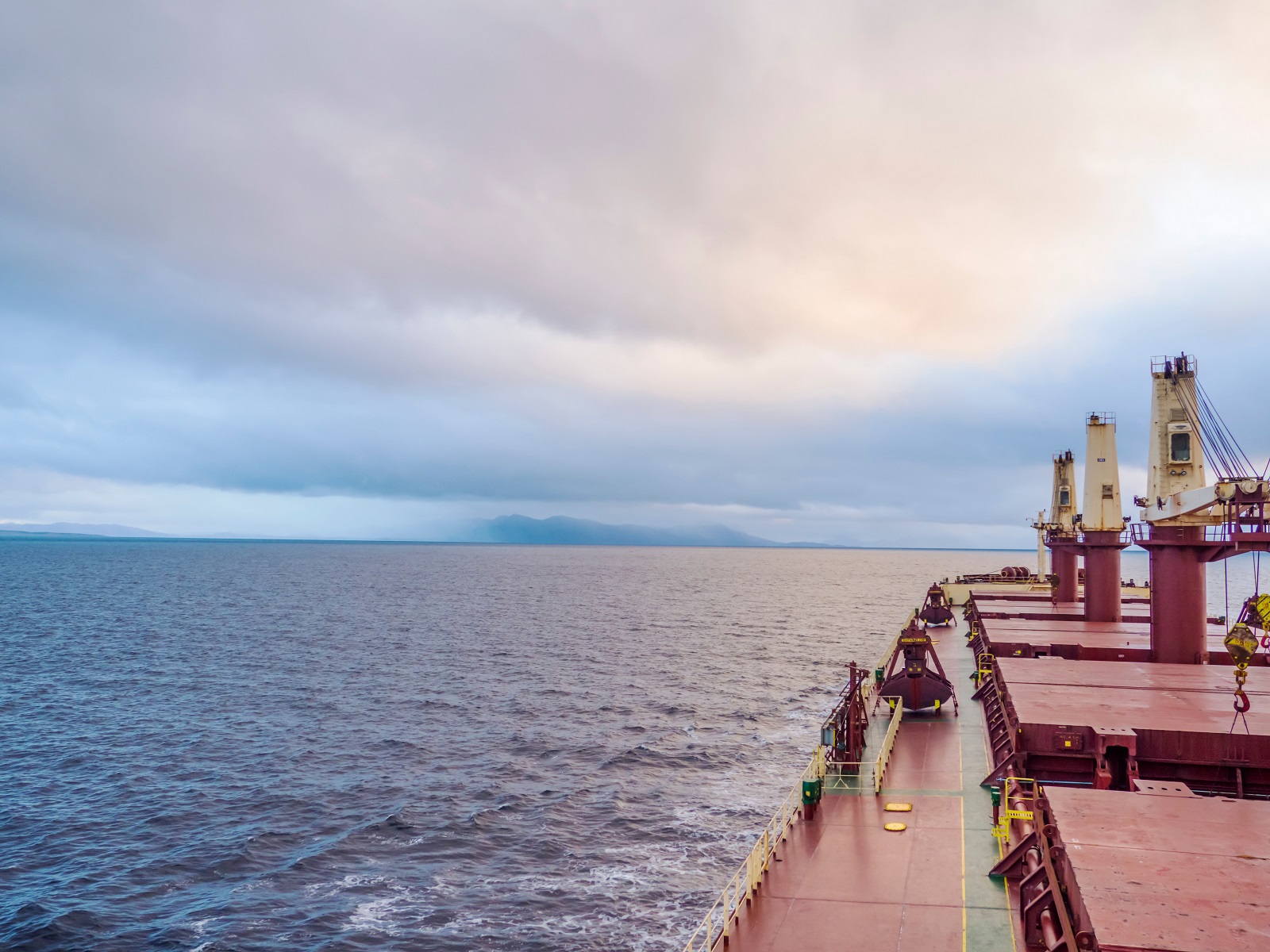 dry cargo vessel on the ocean