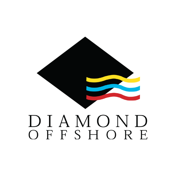 Logo of Diamond Offshore, featuring wavy lines.