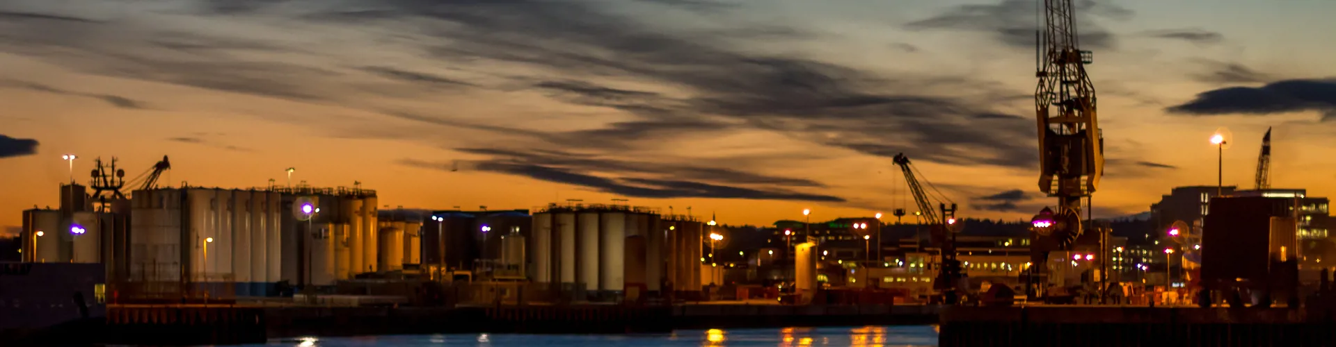 Aberdeen Harbour at Sunset