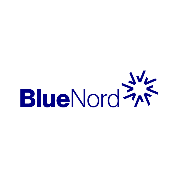 BlueNord logo with a starburst design.