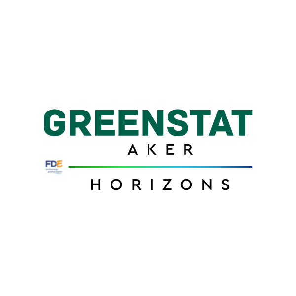 Text logo reading "GREENSTAT" with a graphic element.