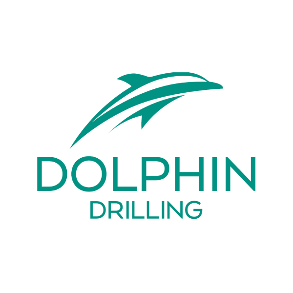 Logo of Dolphin Drilling with dolphin graphic.